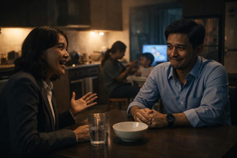 GUE DIPECAT HARI ITU.DAN YANG NAIK JABATAN MALAH ISTRI GUE.RUMAH YANG HARUSNYA TENANG, TIBA-TIBA JADI MEDAN PERANG DI DALAM KEPALA GUE SENDIRI.