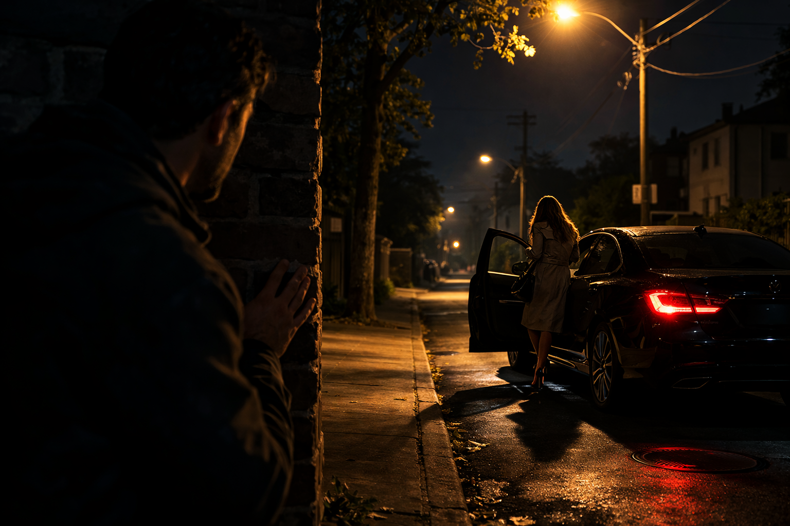 ponsel istri berdering di meja saat suami menyadari sesuatu yang mencurigakan