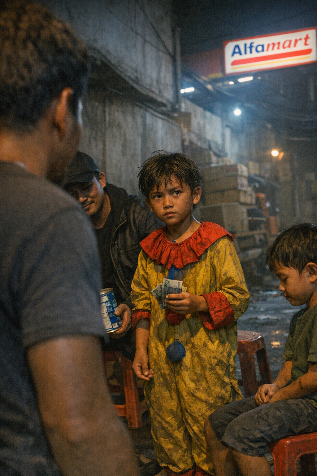 GUE LIAT SENDIRI ANAK ITU MEGANG KALENG SUSU SAMBIL SENYUM. DAN BEBERAPA MENIT KEMUDIAN, GUE LIAT DIA JUALIN LAGI DI BELAKANG ALFAMART. MALAM ITU LANGSUNG BERASA ADA YANG ANEH DI DADA GUE.