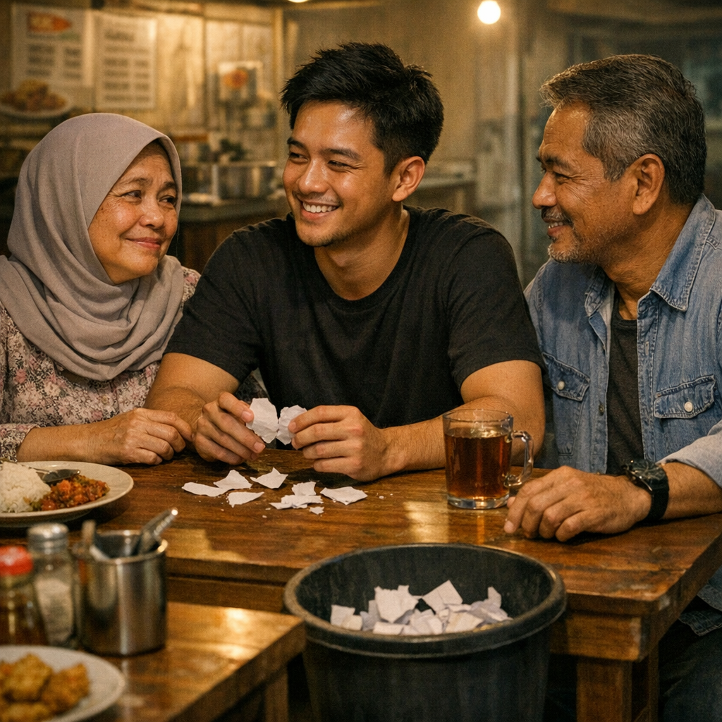 SEORANG ANAK PERGI DARI RUMAH KARENA MALU PUNYA IBU PENJUAL NASI UDUK. LIMA TAHUN KEMUDIAN, DIA BALIK… SAAT IBUNYA SUDAH SUKSES. TAPI DIA TIDAK TAHU—ADA SEBUAH RAHASIA BESAR YANG SELAMA INI DISIMPAN TENTANG DIRINYA.