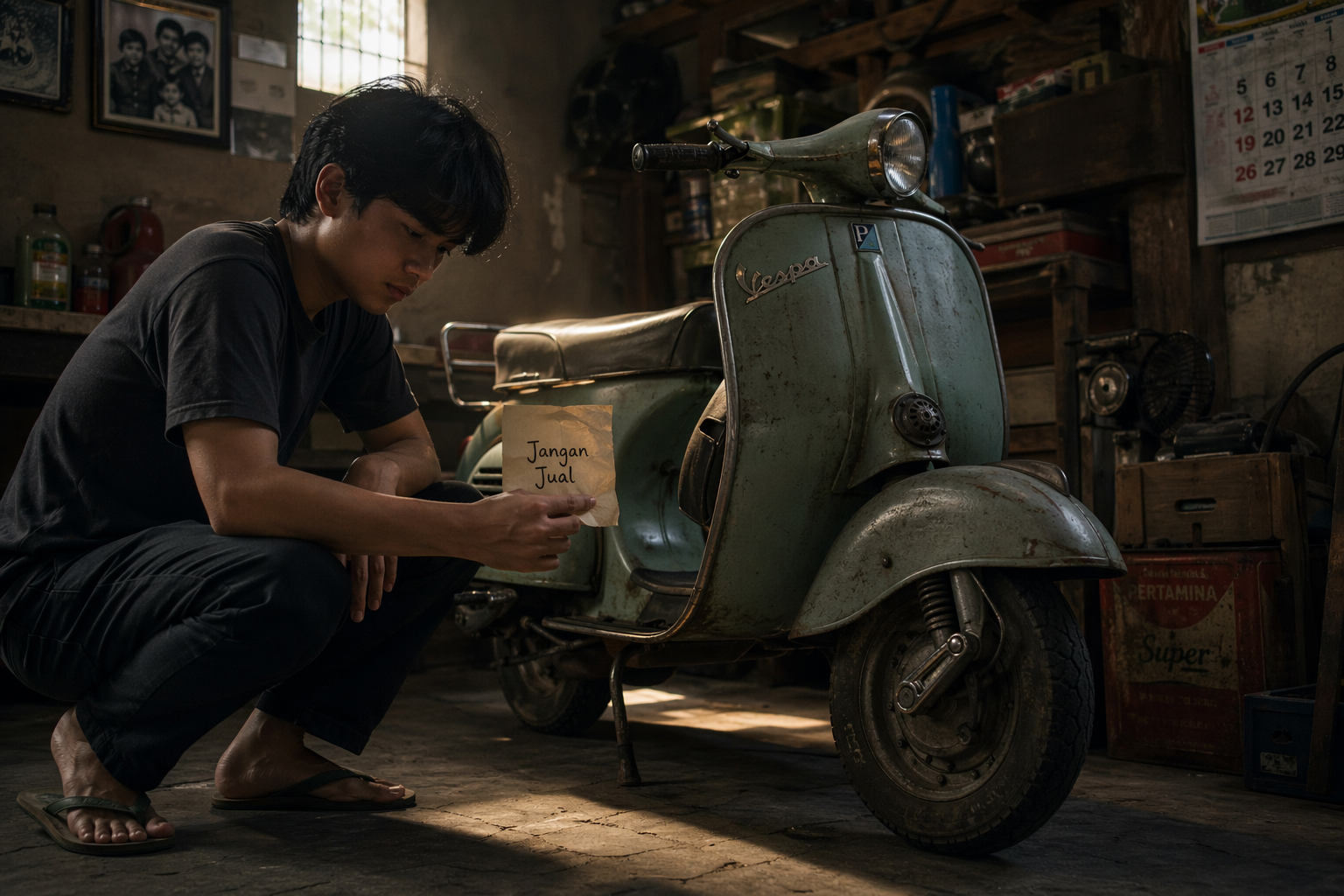 SEMUA SAUDARA GUE DAPET TANAH DAN RUMAH. GUE CUMA DAPET VESPA TUA. 10 TAHUN KEMUDIAN, BARU GUE TAU… SIAPA SEBENARNYA YANG DITITIPKAN DI DALAMNYA.